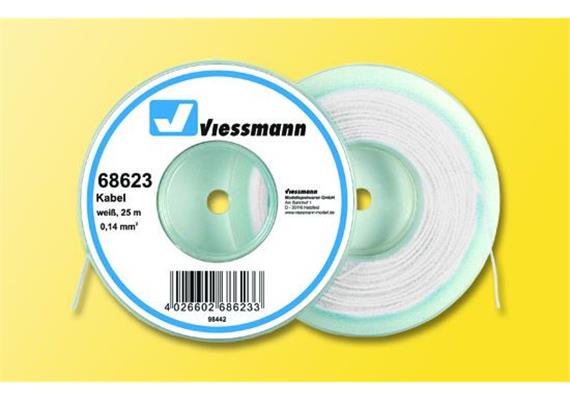 25 m Kabel, 0,14 mm², weiß