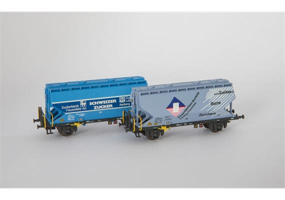AareValleyModelsAG 1655-100 Privatbahnwagen-Set 2-tlg Upps Zucker SBB, Spur N