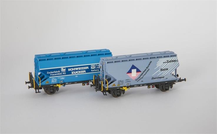 AareValleyModelsAG 1655-100 Privatbahnwagen-Set 2-tlg Upps Zucker SBB, Spur N