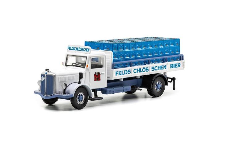 ACE 002369 Saurer S4C Pritsche Feldschlösschen 1/87