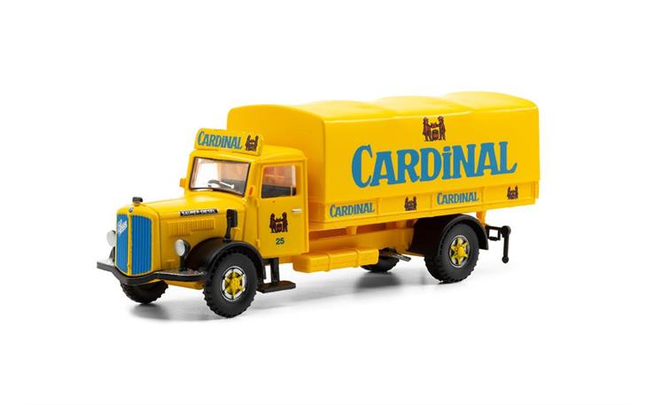 ACE 002371 Saurer S4C Pritsche-Plane Cardinal 1/87