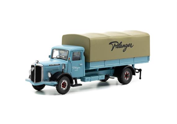 ACE 002373 Saurer S4C Pritsche-Plane Planzer Transporte 1/87