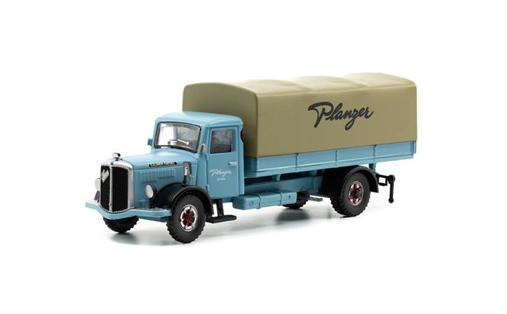 ACE 002373 Saurer S4C Pritsche-Plane Planzer Transporte 1/87