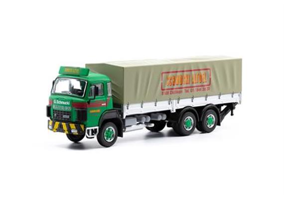 ACE 002382 Saurer D290B 6x2 Schmucki Altöl Pritsche/Plane1/87 ** Exclusivmodell Schweiz **