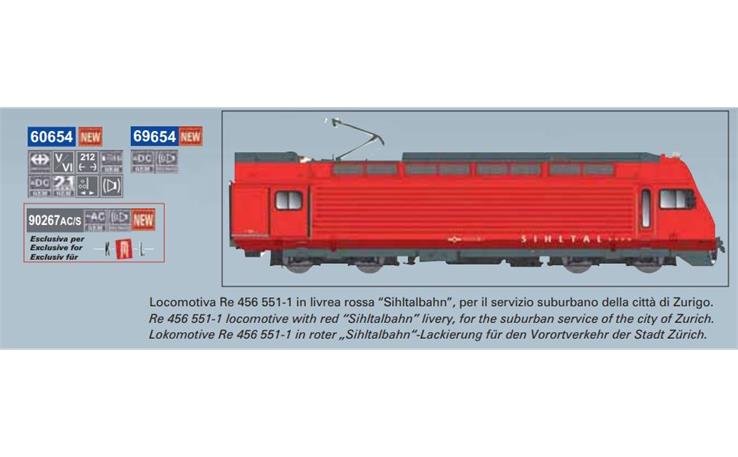 ACME 90267ACS E-Lok RE 456 Sihltalbahn SZU, H0 AC Digital Sound