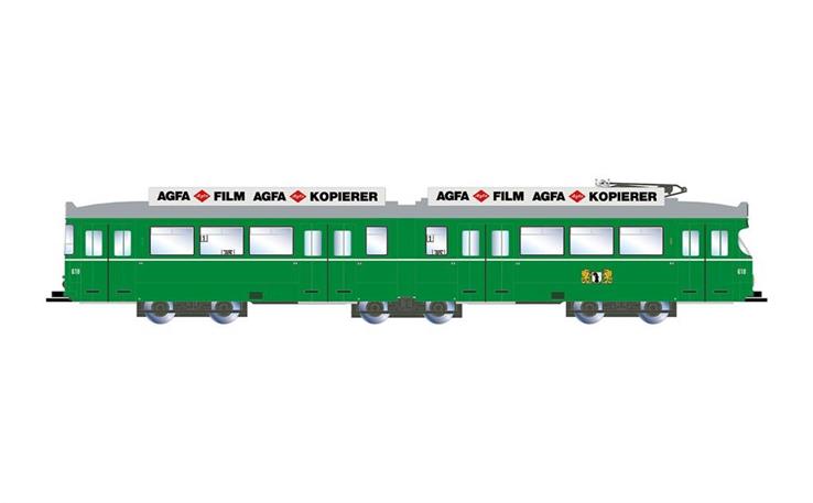 Arnold HN2692 Strassenbahn Düwag grün BVB Basel 6-achsig, Spur N Digital Sound