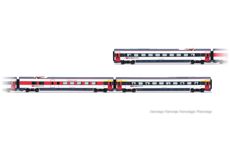Arnold HN3517 Zwischenwagen-Set 3-tlg zu ETR 610 SBB, Spur N