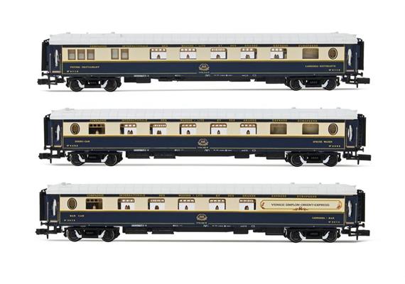 Arnold HN4398 Pullmanwagen-Set 3-tlg "Venice Simplon Orient Express" VSOE, Spur N