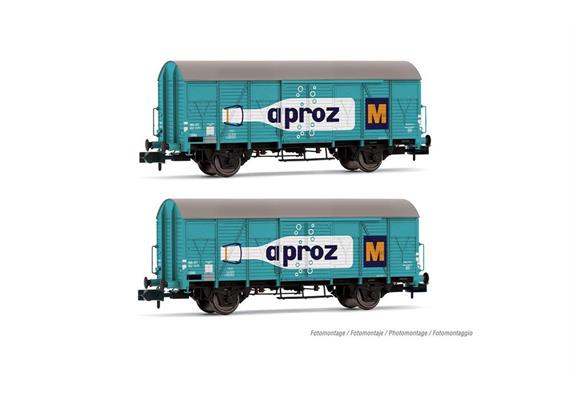 Arnold HN6683 Gedeckte Güterwagenset 2-tlg Aproz SBB, Spur N