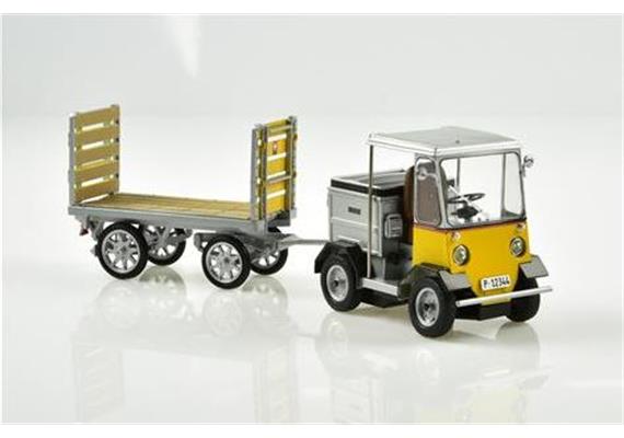 Arwico Collectors Edition PTT Elektro-Schlepper mit Anhänger TR-5047e Nefag
