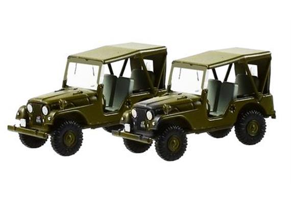 Arwico Swiss-Line 005105 Set mit 2 Willy's Jeep M38A1 "Schweizer Armee" 1/87
