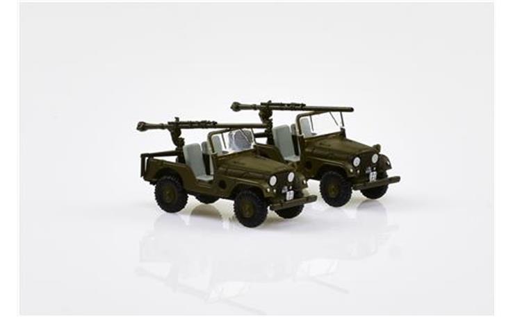 Arwico Swiss-Line 005106 Set mit 2 Jeep PAK58-Panzer Abwehr Kompanie-BAT