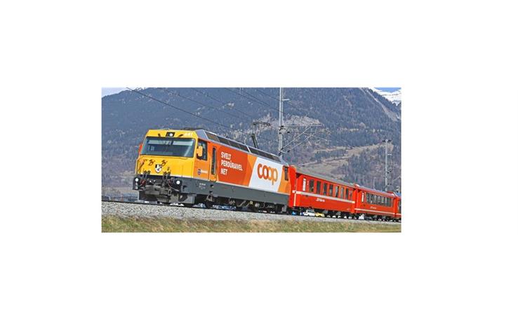 Bemo 1359181 RhB Ge 4/4 III 641 Werbelok "Coop", H0m Digital Sound