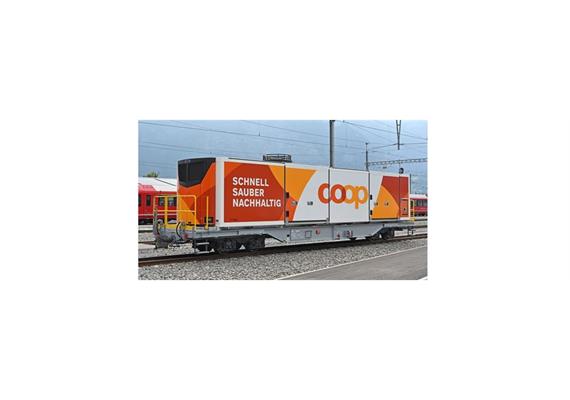 Bemo 2292115 RhB Sb 65615 Tragwagen mit Container "Coop", H0m