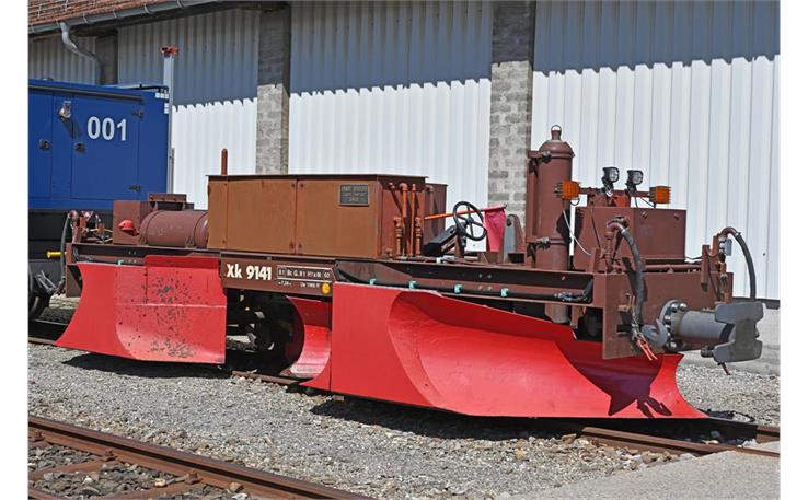 Bemo 2299141 RhB Xk 9141 Spurpflug Metal-Collection, H0m