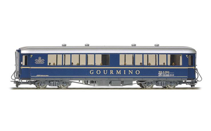 Bemo 3274134 RhB WR-S 3814, ACPE "Gourmino" Saalwagen, H0m