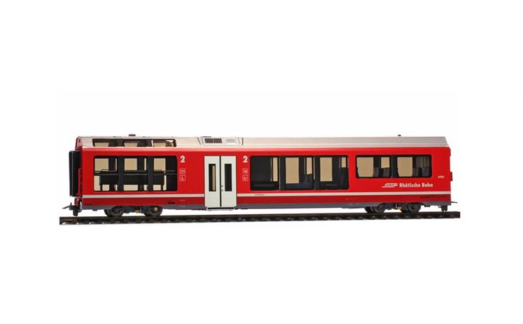 Bemo 3298162 RhB Bi 576 01 AGZ Endwagen Fotografenabteil mit Innenbeleuchtung, H0m