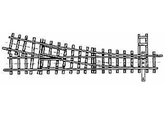 Bemo 4210000 12° Weiche HOm rechts, 162,3 mm, R 515 mm