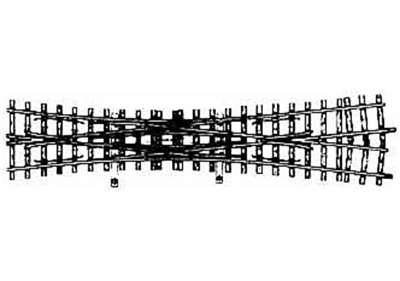 Bemo 4216000 12° Doppelkreuzungsweiche HOm gekürzt, 182 mm