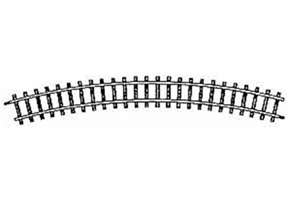 Bemo 4240000 gebogenes Gleis HOm, R 376 mm, 30°
