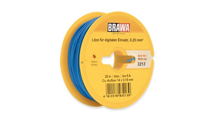 Brawa 3213 Einzelader 0,25mm² 25m bl
