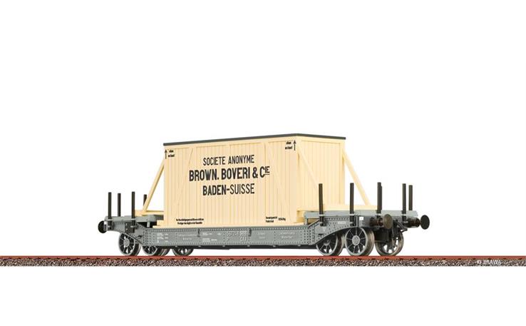Brawa 47915 Tiefladewagen Gattung SSm "Brown Boveri & Cie" SBB, H0