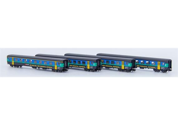 Brawa/AVM 1700-100 Personenwagen-Set 4-tlg REX Rheintalexpress SBB, Spur N
