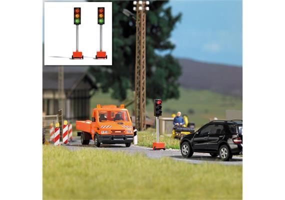 Busch 05451 Baustellenampeln, 2 Stück, H0