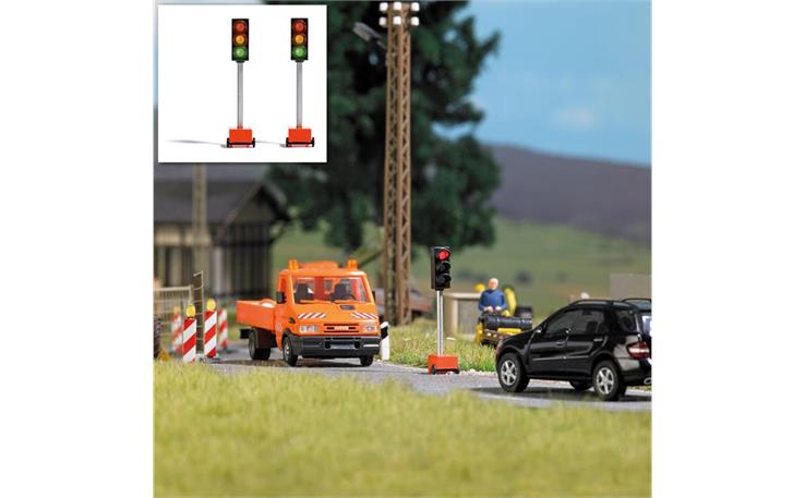 Busch 05451 Baustellenampeln, 2 Stück, H0