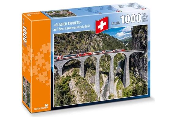 Carta Media 07262 Glacier Express auf Landwasserviadukt 1000 Teile