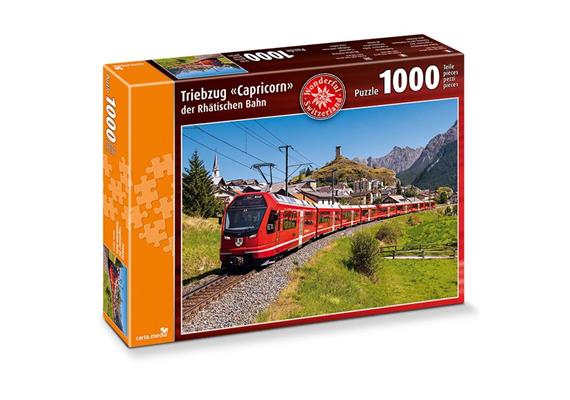 Carta Media 07913 Triebzug "Capricorn" der RhB, 1000 Teile Puzzle