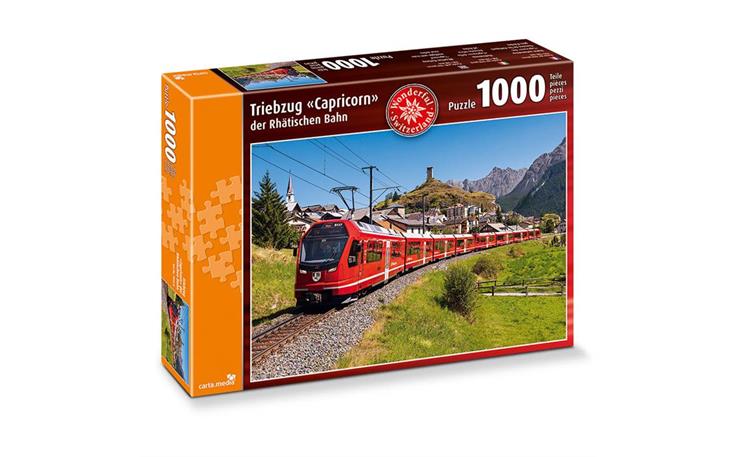 Carta Media 07913 Triebzug "Capricorn" der RhB, 1000 Teile Puzzle