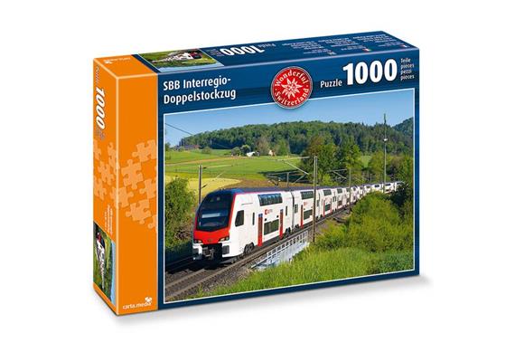 Carta Media 07925 SBB Interregio-Doppelstockzug, 1000 Teile Puzzle