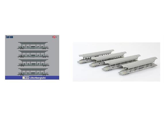 Exact-Train 25031 Autoverladewagenset 4-tlg BLS, H0 DC