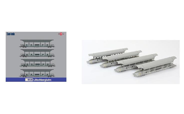 Exact-Train 25031 Autoverladewagenset 4-tlg BLS, H0 DC
