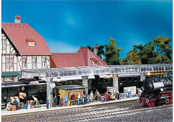 Faller 120188 Bahnsteig mit Kiosk
