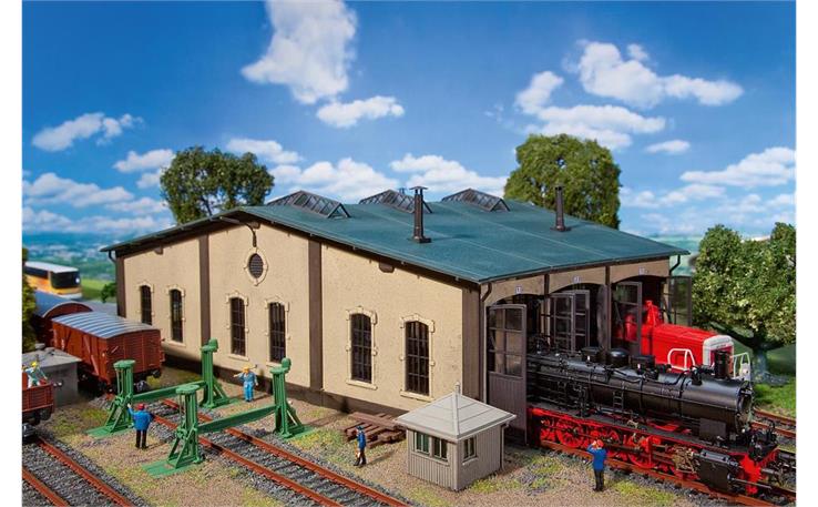 Faller 120277 Ringlokschuppen mit Zubehör