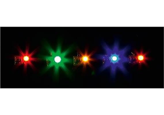 Faller 180652 5 LED einzeln, Bunt gemischt 2Stk.