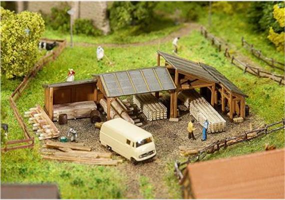 Faller 232373 Holzlagerschuppen, Spur N - 1/160
