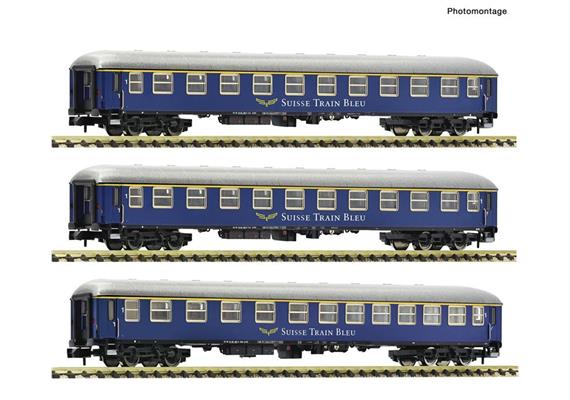 Fleischmann 6260078 Personenwagen-Set 3-tlg Suisse Train Bleue, Spur N