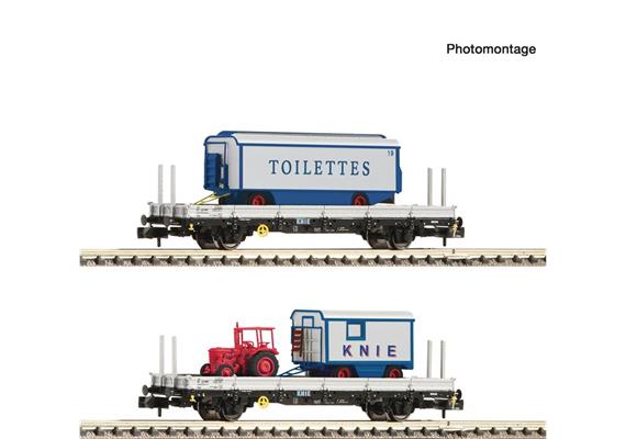 Fleischmann 6660030 Rungenwagenset 2-tlg "Circus Knie" SBB, Spur N