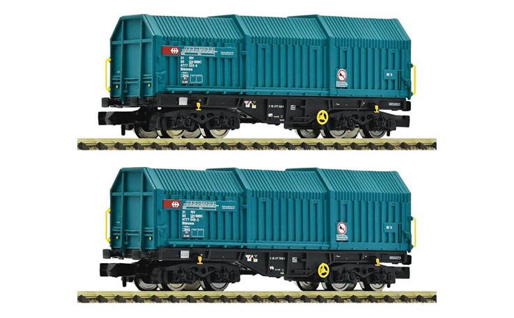 Fleischmann 6660037 Teleskophaubenwagen-Set 2-tlg SBB, Spur N