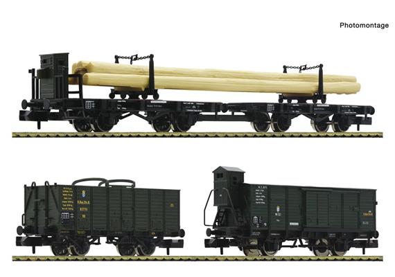 Fleischmann 6660061 Güterwagen-Set 3-tlg K.Bay.Sts.B., Spur N