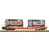 Fleischmann 6660136 Taschenwagen T5 TX Wascosa + Bertschi Container, Spur N