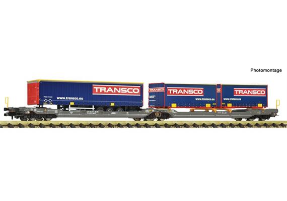 Fleischmann 6660151 Doppeltaschenwagen T3000e "Transco" Hupac, Spur N