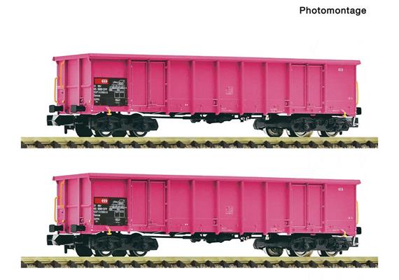 Fleischmann 6660163 Offene Güterwagen-Set 2-tlg Eanos SBB, Spur N