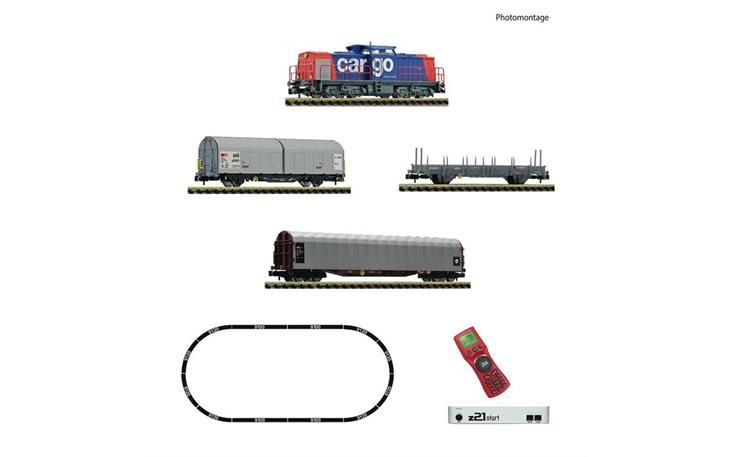 Fleischmann 931903 z21 Set: Diesellok BR 203 mit Güterzug SBB Cargo, Spur N Digital Sound