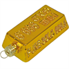 Glas Ornament Goldbarren
