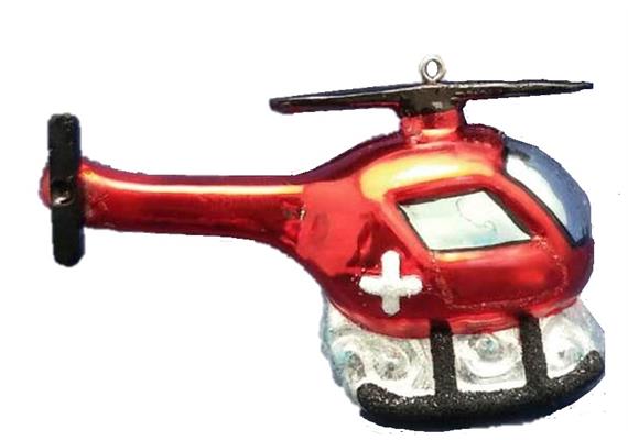Glas Ornament Helikopter