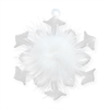 Glas Ornament Schneeflocke aus Glas, weiss